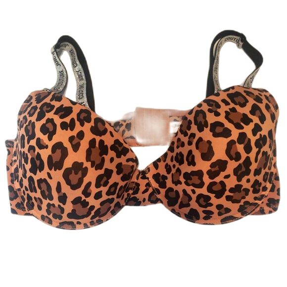 Juicy Couture Leopard Print Full Figure Push Up Bra Size 40D - Picture 5 of 7